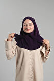 Mürdüm Pratik Hazır Geçmeli Tesettür Eşarp Sandy Arkadan Çıtçıtlı Piliseli Hijab 2406_07