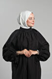 Krem Pratik Hazır Geçmeli Tesettür Eşarp Sandy Arkadan Çıtçıtlı Piliseli Hijab 2406_40