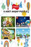 Eğitici Öğretici Geliştirici Puzzle 6 Parça 8li Özel Kombin Set