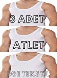 Ekonomik Pamuklu Erkek Beyaz Atlet 3 Adet