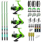 AİLE SETİ REMİXON SPEED 270 MT + NEW MODERN TİMES 4000 3'LÜ SET YEŞİL