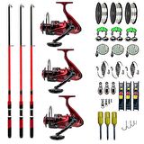 AİLE SETİ REMİXON SPEED + NEW MODERN TİMES 4000 3'LÜ SET KIRMIZI