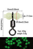 Eagenset Fosforlu Glow Boncuklu Gezer Fırdöndü 15x17mm 5 Adet