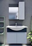 65 CM BANYO DOLABI TAKIM BEYAZ-ANTRASİT MDFLAM