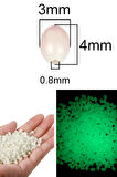 Eagenset Fosforlu Glow Beyaz 3x4 mm Silikon Yumuşak Boncuk Olta Takımı, Çapari, Jig Yapım Malzemesi 50 Adet