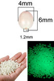 Eagenset Fosforlu Glow Beyaz 4x6 mm Silikon Yumuşak Boncuk Olta Takımı, Çapari, Jig Yapım Malzemesi 50 Adet