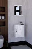 MİNİ BEYAZ 42*24 CM BANYO DOLABI TAKIM