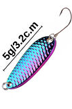 Eagenset Kaşık 5g/3.2c.m Çok renkli Yapay Yem, Spin, Rapala, Jig Yem, Zoka Yem, Alabalık, Çinekop, Levrek, Lüfer, Palamut, Zargana, Turna, Zoka Yem
