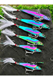 Eagenset Yapay Yem 15gram / 6,8 c.m Çok Renkli Spin, Rapala, Jig Yem, Zoka Yem, Alabalık, Çinekop, Levrek, Lüfer, Palamut, Zargana, Turna, Zoka Yem