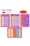 Çocuklar İçin Planlayıcı Set(Alışkanlık Takibi,Haftalık Planlayıcı,Sorumluluk Takibi,Ders Programı)