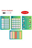 Çocuklar İçin Planlayıcı Set(Alışkanlık Takibi,Haftalık Planlayıcı,Sorumluluk Takibi,Ders Programı)