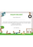 50 Adet A4 Boyutunda Öğrenci Başarı Belgesi - Anaokul - İlkokul Başarı Belgesi (Model 3)