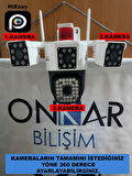 9MP 3 KAMERALI WİFİ PTZ KABLOSUZ GÜVENLİK KAMERASI
