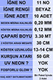 Eagenset Çapari İstavrit Çaparisi 20x12 Beden, Mor Sim, 11 No Beyaz İğne, 10 İğneli Çapari, 2li Paket