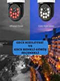 3MP WİFİ KABLOSUZ GÜVENLİK KAMERASI HAREKETLİ SESLİ GECE RENKLİ