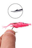 Eagenset Silikon Mini Karides Yapay Yem Pembe 4 cm 5 Adet