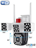 9MP 3 KAMERALI WİFİ SOLAR KABLOSUZ GÜVENLİK KAMERASI HİEASY