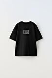 Bring Your Game Yazılı Futbol Tasarım Baskılı Siyah Çocuk T-shirt