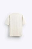 Classıc Aesthetic Yazı Baskılı Bej Erkek T-shirt