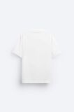 İmza Baskılı Oversize Beyaz Erkek T-shirt