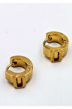 316 L Çelik Gold Renk Unisex Figürlü  Küpe