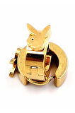 316 L Çelik Gold Renk Unisex Figürlü  Küpe