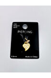 Çelik Zirkon Taşlı Piercing