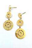Gold Renk Figürlü  Çelik Küpe