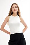 2 Adet Halter Yaka Fitilli Fitted Askılı Tişört