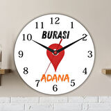 Memelekete Özel  Duvar Cam Saati
