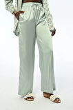 KADIN MİNT RENK BELİ LASTİKLİ BOL PAÇA PANTOLON