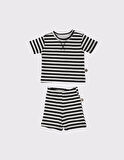 Bebek Pamuk Çizgili Şort Takımı