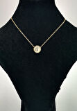 Gold Renk Küçük Boy Kararmaz ''Ü'' Harfli Kolye