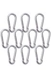 Düz Yaylı Karabina Kanca 6x60 mm 10 Adet Güvenilir Dayanıklı Galvaniz Tırmanış Tutkunlarına