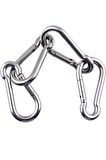 Düz Yaylı Karabina Kanca 12x140 mm 1 Adet Güvenilir Dayanıklı Galvaniz Tırmanış Tutkunlarına