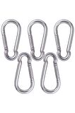 Düz Yaylı Karabina Kanca 12x140 mm 5 Adet Güvenilir Dayanıklı Galvaniz Tırmanış Tutkunlarına