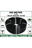 16 mm Delikli 400 mt 20 cm Bahçeniz İçin İdeal Damla Sulama Hortumu -Tohum Hediye- Hazır SET 25'li