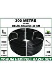 16 mm Delikli 300 mt 40 cm Bahçeniz İçin İdeal Damla Sulama Hortumu -Tohum Hediye- Hazır SET 22'li