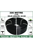 16 mm Delikli 300 mt 20 cm Bahçeniz İçin İdeal Damla Sulama Hortumu -Tohum Hediye- Hazır SET 22'li
