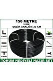 16 mm Delikli 150 mt 33 cm Bahçeniz İçin İdeal Damla Sulama Hortumu -Tohum Hediye- Hazır SET 16'lı