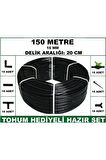 16 mm Delikli 150 mt 20 cm Bahçeniz İçin İdeal Damla Sulama Hortumu -Tohum Hediye- Hazır SET 16'lı