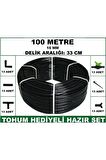 16 mm Delikli 100 mt 33 cm Bahçeniz İçin İdeal Damla Sulama Hortumu -Tohum Hediye- Hazır SET 13'lü