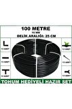 16 mm Delikli 100 mt 25 cm Bahçeniz İçin İdeal Damla Sulama Hortumu -Tohum Hediye- Hazır Set 13'lü
