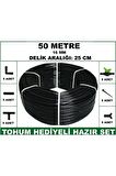 16 mm Delikli 50 mt 25 cm Bahçeniz İçin İdeal Damla Sulama Hortumu -Tohum Hediye- Hazır SET 5'li