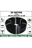 16 mm Delikli 25 mt 33 cm Bahçeniz İçin İdeal Damla Sulama Hortumu -Tohum Hediye- Hazır SET 3'lü