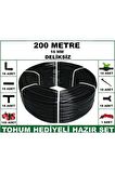 16 mm Deliksiz 200 mt Bahçeniz İçin İdeal Damla Sulama Hortumu -Tohum Hediye- Hazır SET 18'li