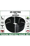 16 mm Deliksiz 25 mt Bahçeniz İçin İdeal Damla Sulama Hortumu -Tohum Hediye- Hazır SET 3'lü