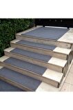 Kıvırcık Paspas Dış Mekan Paspası Kaymaz Karmaşık Yolluk 1x7 Metre 14mm Kırmızı