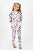 Kız Çocuk Baskılı İnce Basic Pijama Takımı