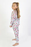 Kız Çocuk Baskılı İnce Basic Pijama Takımı